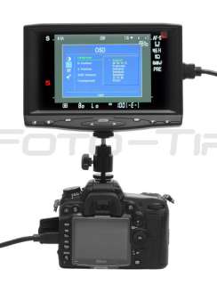 LCD on camera monitor for filmmakers