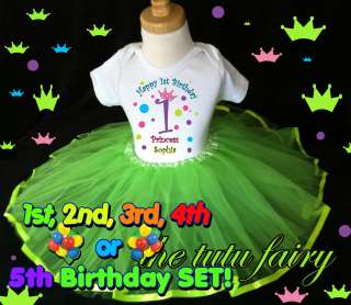 First 1st 2nd 3rd 4th 5th Birthday TUTU & Shirt name age Personalized 