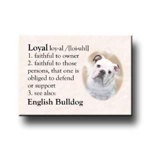 English Bulldog Dictionary Loyal Fridge Magnet No 3