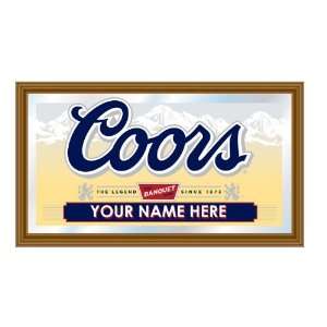  Personalized Coors Banquet Wood Framed Mirror   BIG 