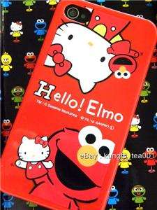 Hello Kitty x Sesame Street Elmo iPhone 4 Cover Case  