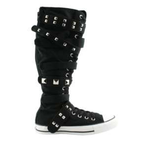 CONVERSE~BUCKLE CHUCK~Knee High~BLACK~All Sizes~New  