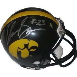 Shonn Greene Autographed/Hand Signed Iowa Hawkeyes Replica Mini Helmet