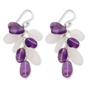   Silver Amethyst And Rose Quartz Earrings West Coast Jewelry Jewelry