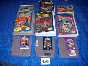 NES Nintendo ULTIMA GAME TRILOGY + RENTAL BOXES + MANUALS   ACCEPTABLE 