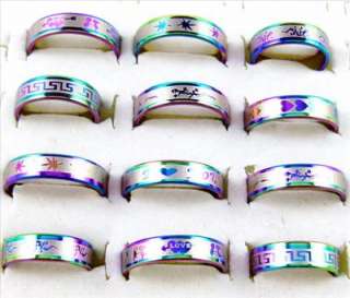 wholesale bulk lot resale 18pcs stainless steel ring A11  