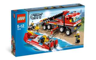 NEW LEGO CITY 7213 Off Road Fire Truck & Fire boat SET  