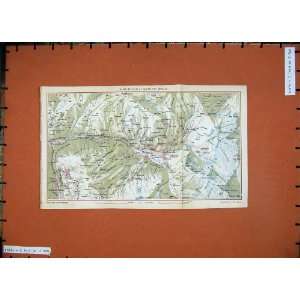   Colour Map Switzerland Grindelwald Wengen Faulhorn