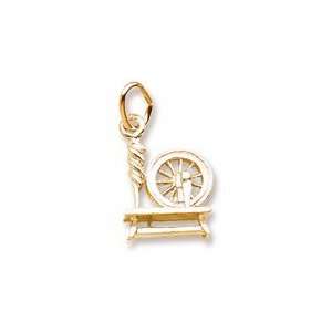 Spinning Wheel Charm in Yellow Gold