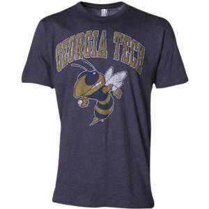  Georgia Tech Yellow Jackets Heather Slate Blue Big Arch n 