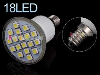 E14 220V 3W 18 LED SMD 5050 6500K Cool White Light Bulb  