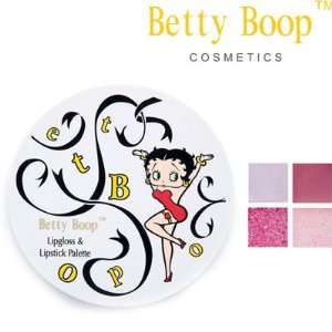   Betty Boop Ribbon Series 4 Color Lipgloss & Lipstick Palette Beauty
