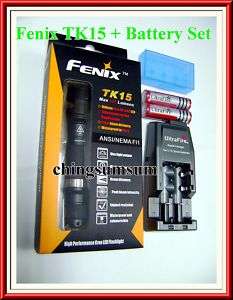 Fenix TK15 R5 Cree XP G LED 337 Lumens Torch+ Batt Set  