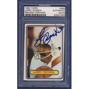  1980 Topps Larry Csonka #485 Signed Card PSA/DNA   Signed 