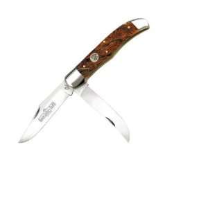 Queen Folding Hunter Curley Zebra Knife With Two D2 Steel 