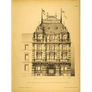  1891 Print Hotel Weisses Lamm Ludwig Levy Architecture 