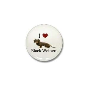  I love Black Weiners Dachshund Cap Dachshund Mini Button 