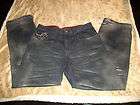 NWOT A. TIZIANO BAGGY/STONE WASHED GLITTER JEANS MEN SIZE 34X36 VERY 