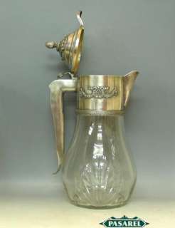 Russian Silver Crystal Claret Jug Vasili Ivanovich 1910  