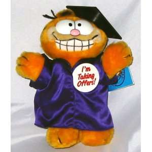 10 Vintage Graduation Garfield in Purple Gown Toys 
