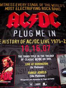 AC/DC World Most Electrifying Rock Band PROMO POSTER AD  
