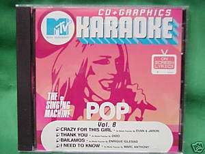 POP HIts~MTV Karaoke~8208~~Crazy For This Girl~~I Need to Know~~CD+G 