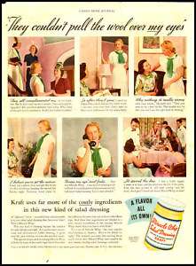 1938 vintage ad for Miracle Whip Salad Dressing  