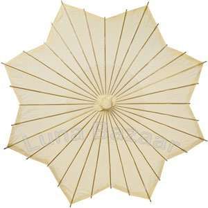 Ivory Star 33 Inch Paper Parasol 