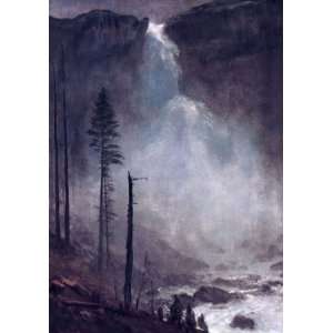  Oil Painting Nevada Falls Albert Bierstadt Hand Painted Art 