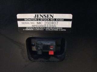 Pair Jensen Monitor C Floor Speakers E1334 25x15x13  