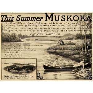  1904 Ad Royal Muskoka Hotel Lake Rosseau Ontario Canada 