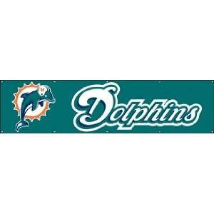 Miami Dolphins Giant 8 Foot Nylon Banner 
