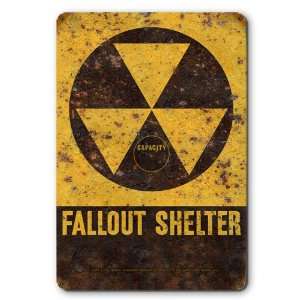  Fallout Shelter Tin Metal Sign   Authentic Historic 