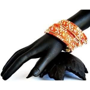  ALESSANDRA Lac Bangles Orange Jewelry