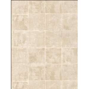  Faux Tile Beige Wallpaper in Kitchen Style