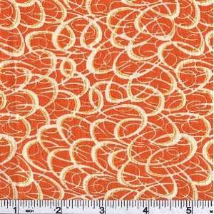  45 Wide Loops Orange Fabric By The Yard Arts, Crafts 