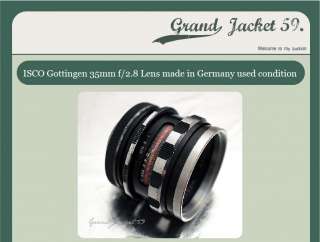 ISCO GOTTINGEN 35mm f/2.8 Lens made in Germany M42 Step Filter 55mm 