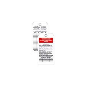 Fire Extinguisher Tags (MAINTENANCE RECORD.etc) [PRICE is per PACK 