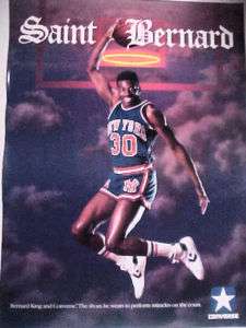Converse Saint Bernard King Poster New York Knicks  