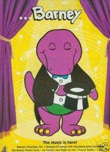 BARNEY The Purple Cartoon Animal PROMO POSTER AD mint  