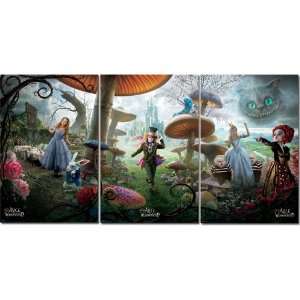     Panel Set of 3   Alice in Wonderland Movie Posters
