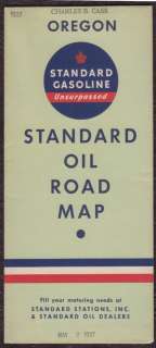 VINTAGE STANDARD OIL RPM OREGON 1937 ROAD MAP  