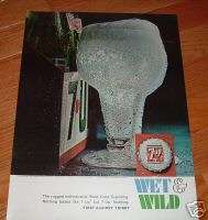 1967 7up Soda Bottle Ad Wet & Wild Rugged Individualist  