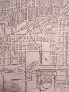 CHICAGO 1880S STREET & RAILROAD MAP ~NO CUBS WHITE SOX BEAUTIFUL 