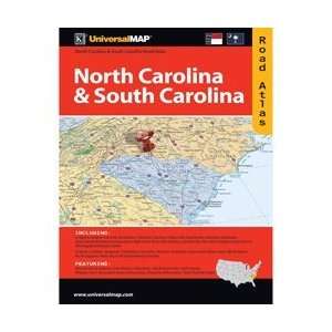    North Carolina and South Carolina Road Atlas Universal Map Books