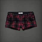 NWT Authentic Abercrombie Fitch Plaid Romper Dress Shorts Top Red 