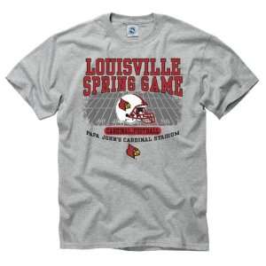 Louisville Cardinals Grey Spring Football Game T Shirt  