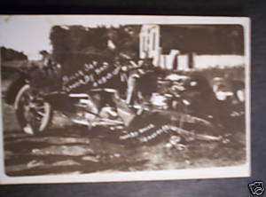 1915 RPPC POSTCARD BUICK CAR WRECK HANOVER KANSAS KS  