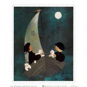  Soir De Pleine Lune   Poster by Diane Ethier (10 x 12 