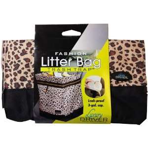   12482 Leopard Fashion Litter Bag Trash Trap Organizer Automotive
